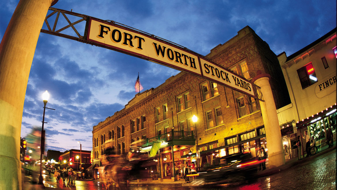 Fort Worth Stockyards street sign