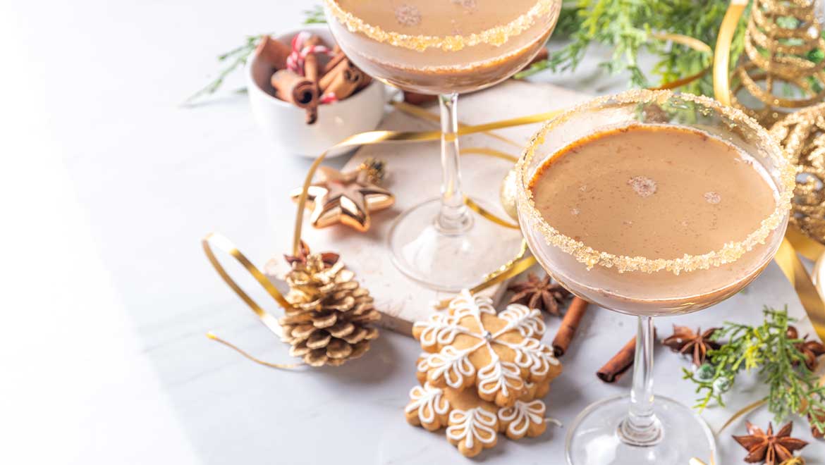 Expresso martinis and holiday cookies
