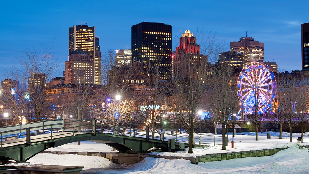 winter city shot
