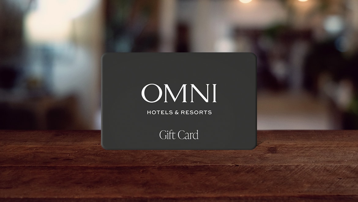 charcoal colored OMNI gift card