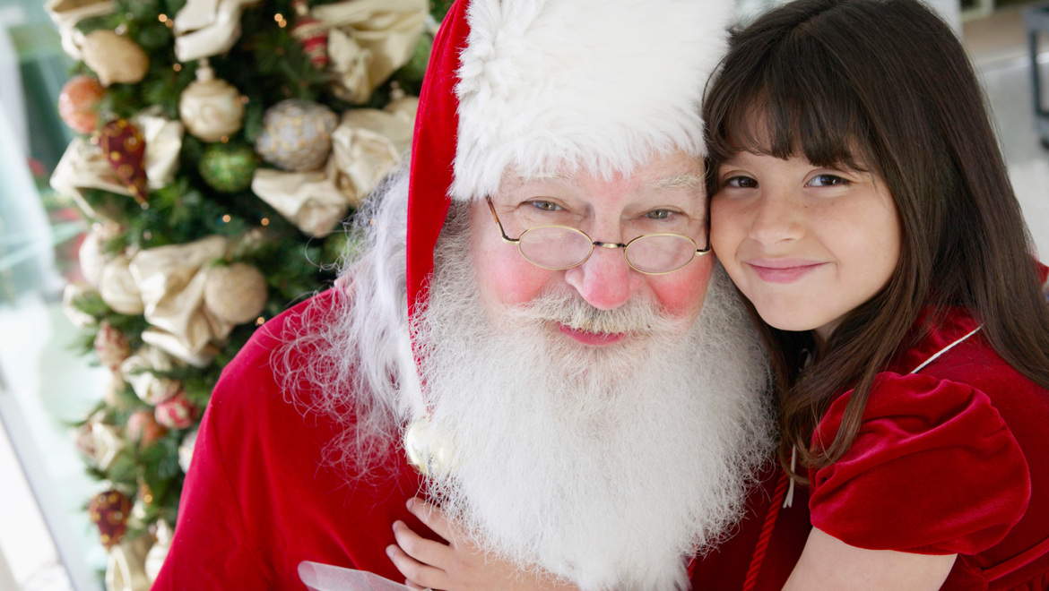 Little girl with Santa