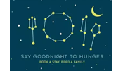 Say Goodnight to Hunger. Book a stay. Feed a family.