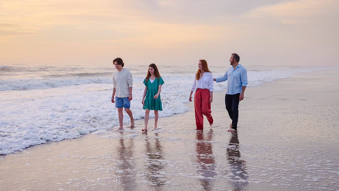 Family on Amelia Island Beach