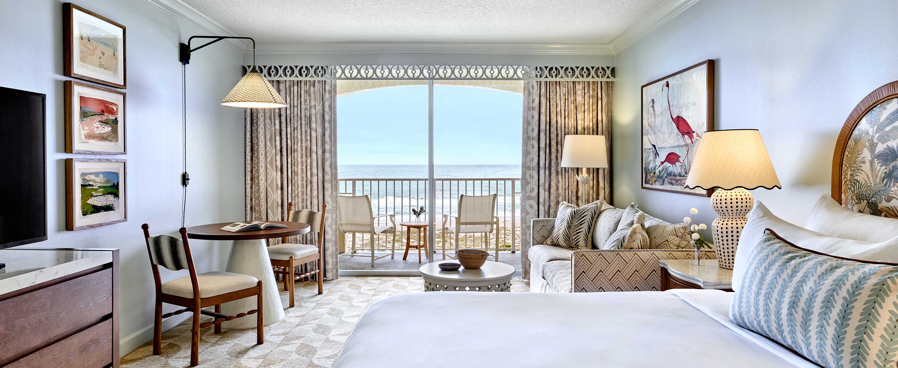 guest room with king bed