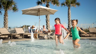 Children playing at the Amelia Island Resort Splash Pad