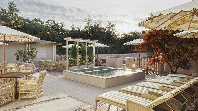 Spa courtyard