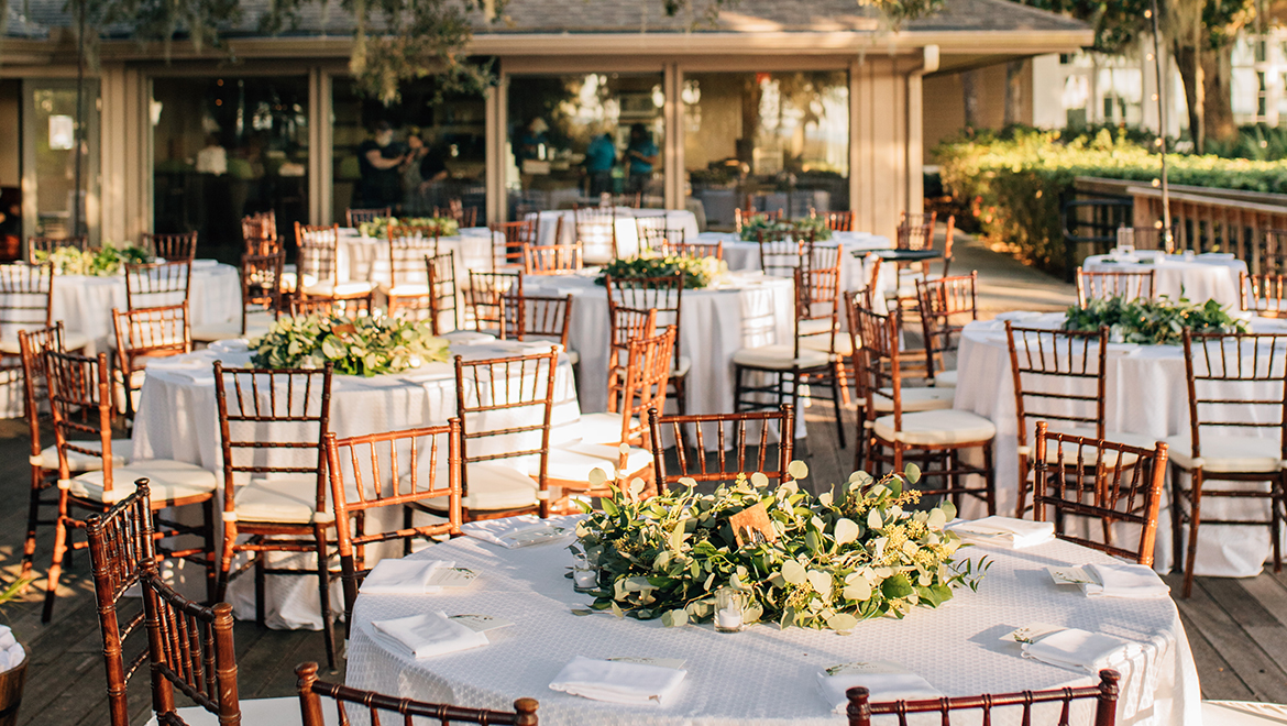 Marsh View Deck Wedding Reception