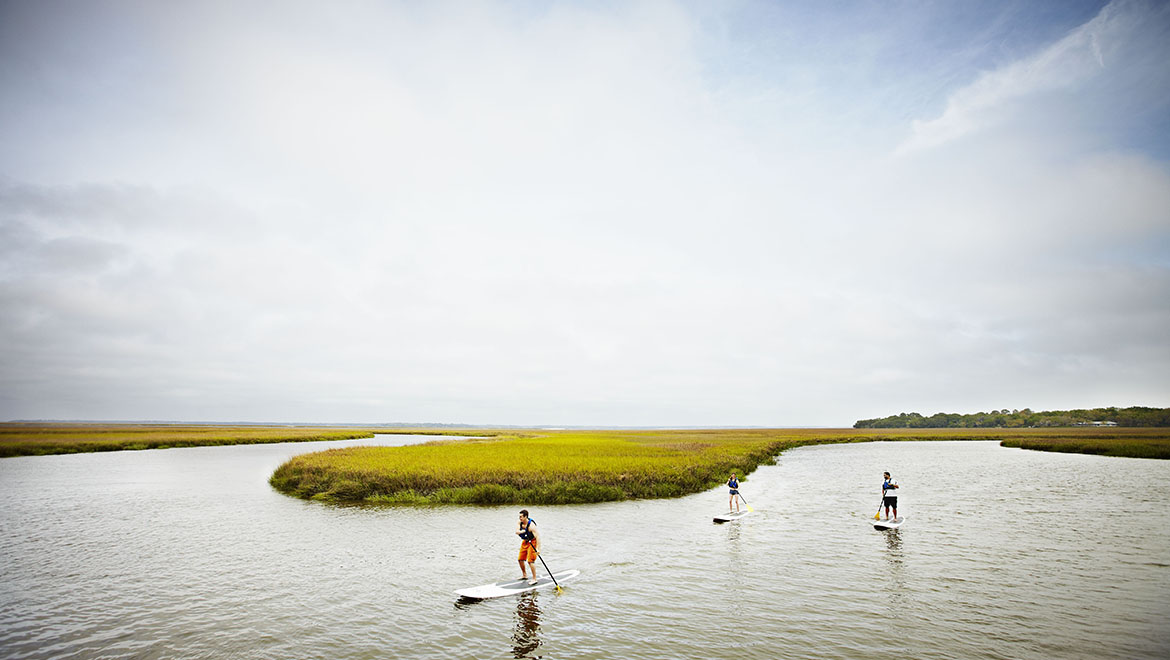 Paddleboarding in the Intracoastal Waterway