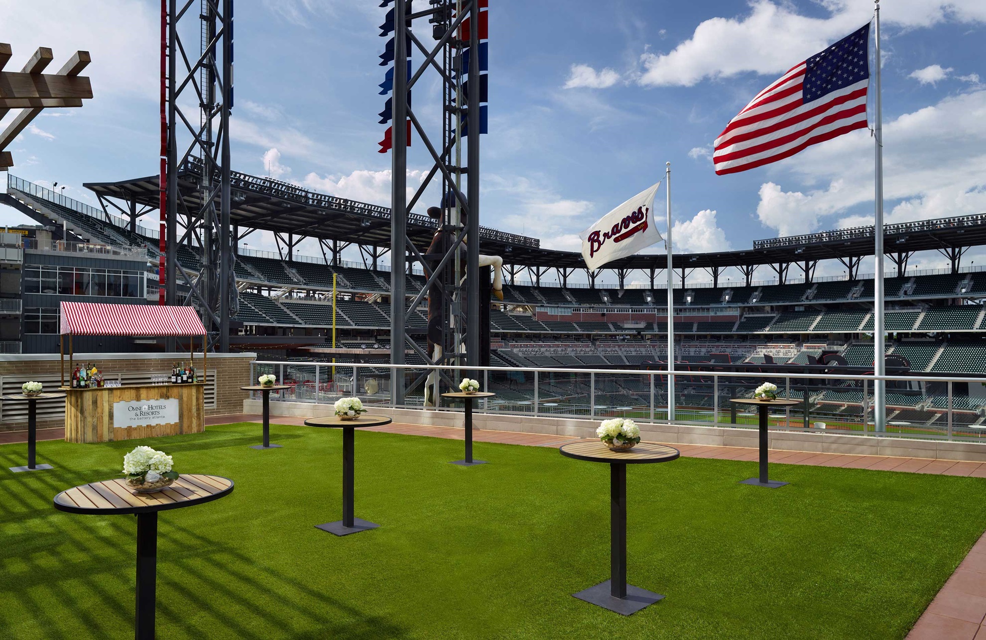 View of the Omni event space at the Atlanta Braves ball field. 