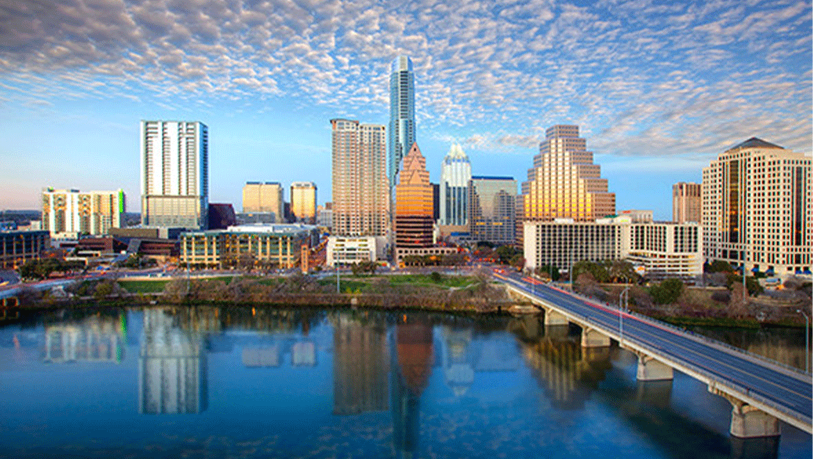 image of austin skyline right off the lake