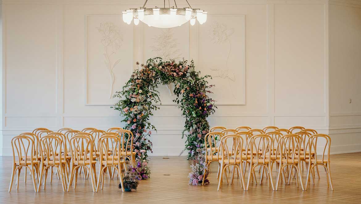 wedding ceremony setup