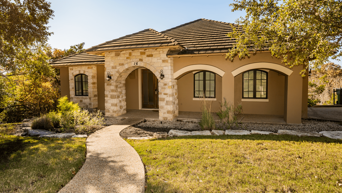 exterior of Barton Creek resort home exterior of Barton Creek resort home