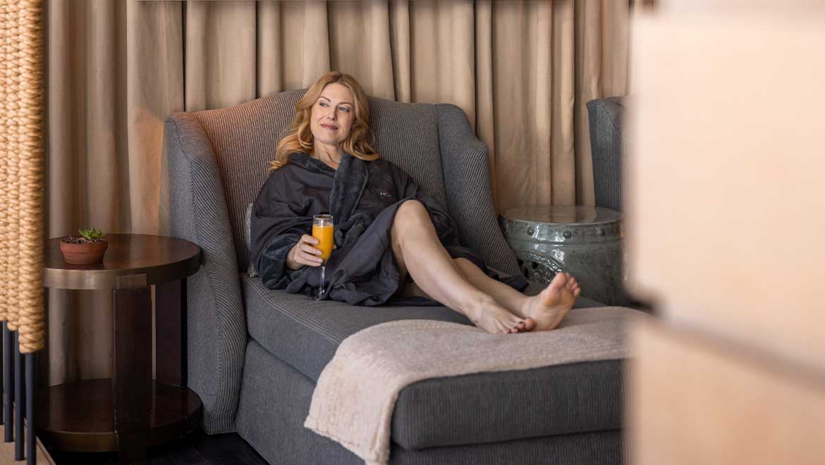 woman relaxing at spa