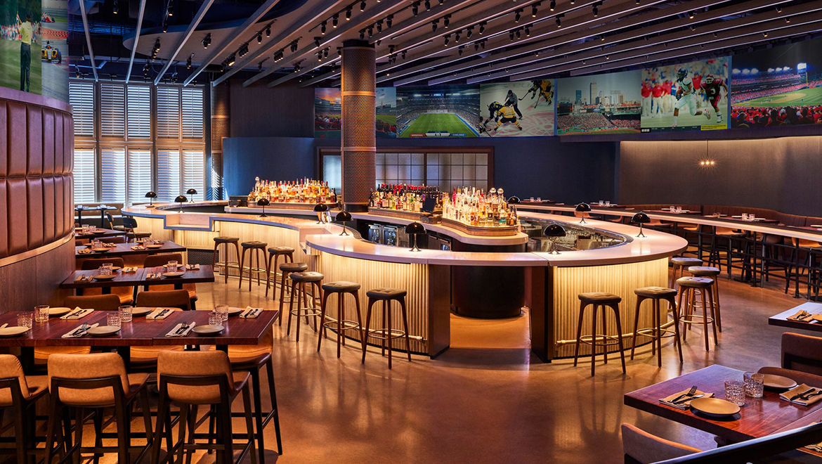 At The Sporting Club the excitement of sport is paired with sophisticated and locally inspired dishes and cocktails - Omni Boston Hotel at the Seaport