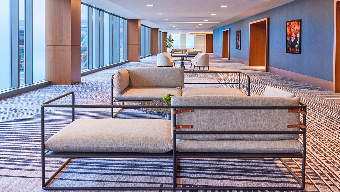 The Momentum ballroom prefunction space to the south offers 4,101 sq. ft. of event space - Omni Boston Hotel at the Seaport