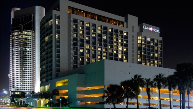 Omni Corpus Christi Hotel at Night