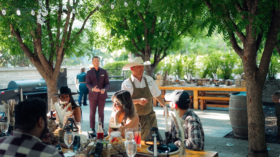 outdoor seating farm to flame 