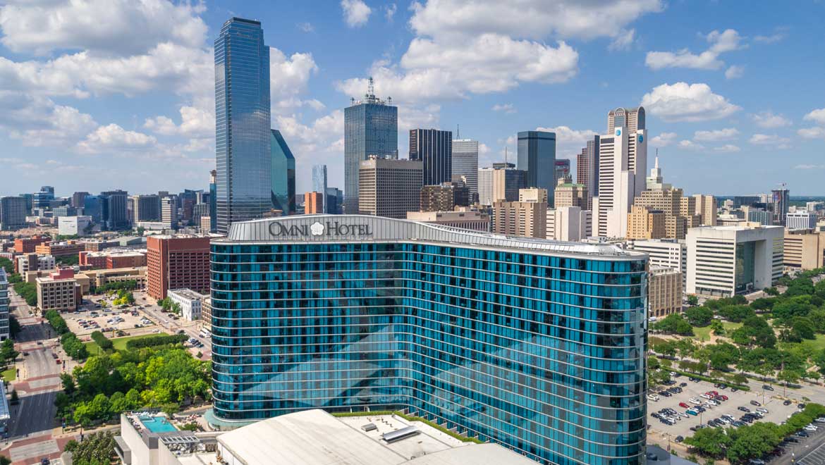 Aerial view of Omni Dallas Downtown