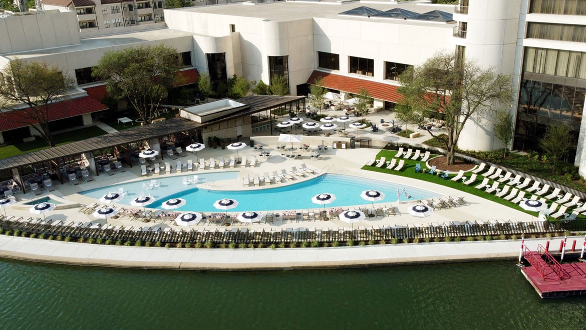 Aerial of pool