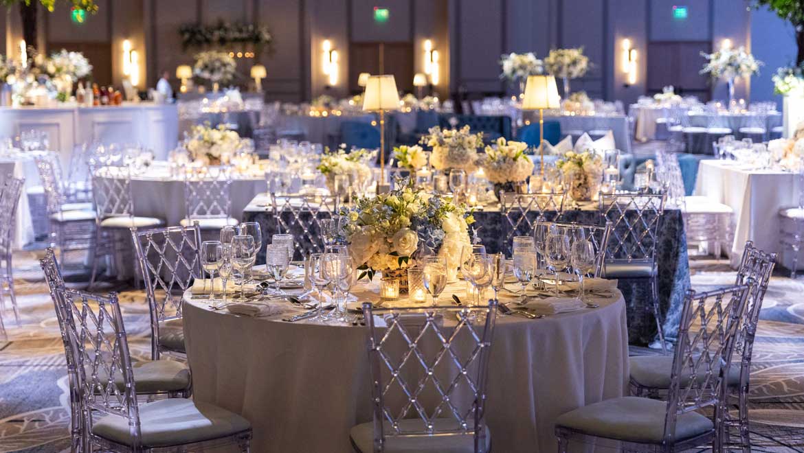 Wedding reception banquet.