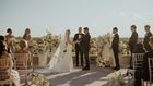 Bride and groom exchanging vows. 