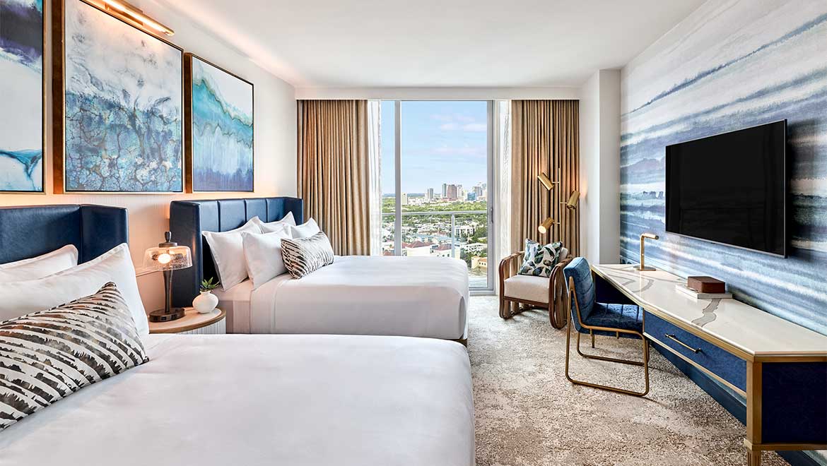 Guest room with two queen beds