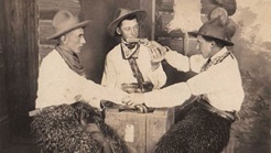 Cowboys gambling in the early 1900s