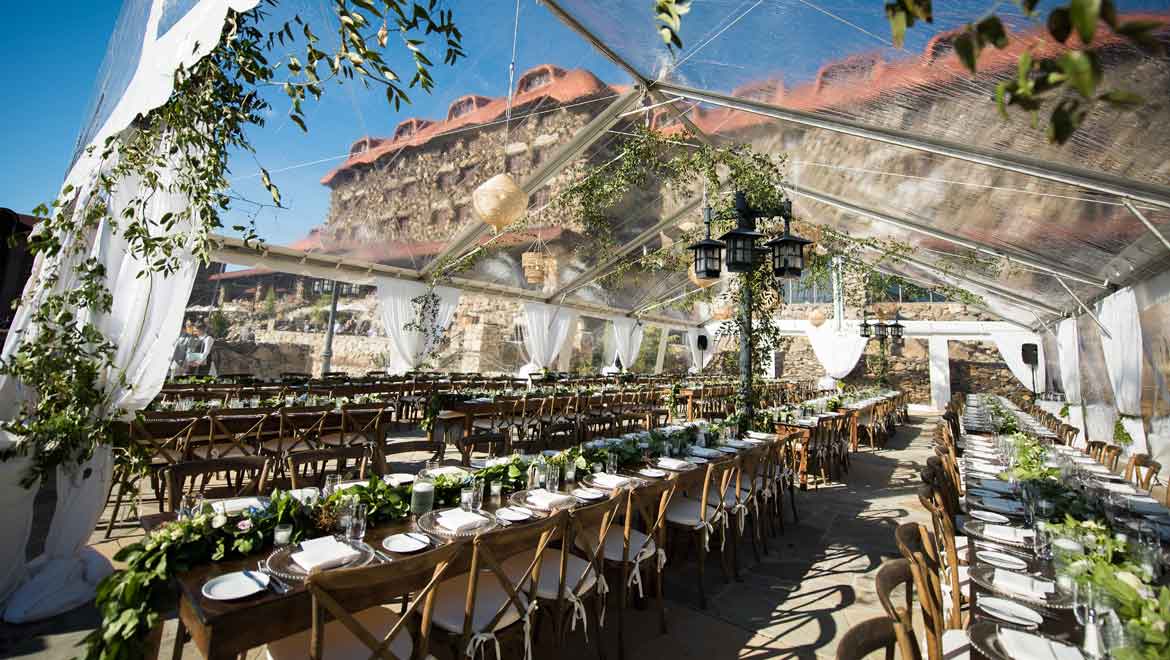 Tented reception