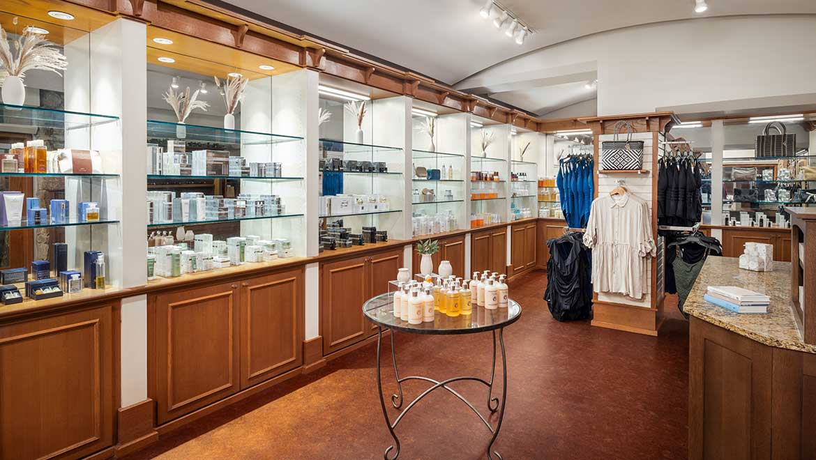 Spa boutique store at resort