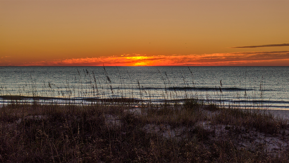 beachside sunset