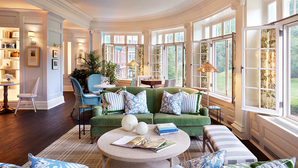 Omni Homestead Resort library couches