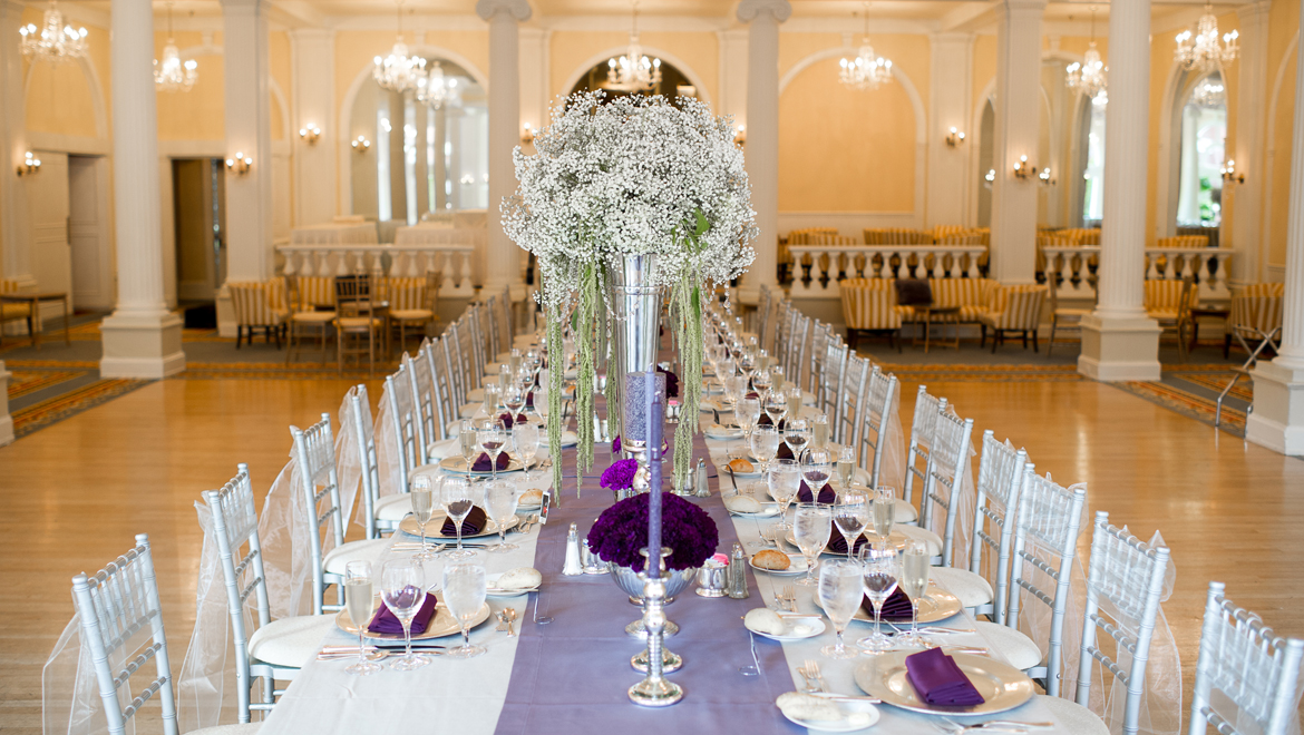 A hint of purple at the reception