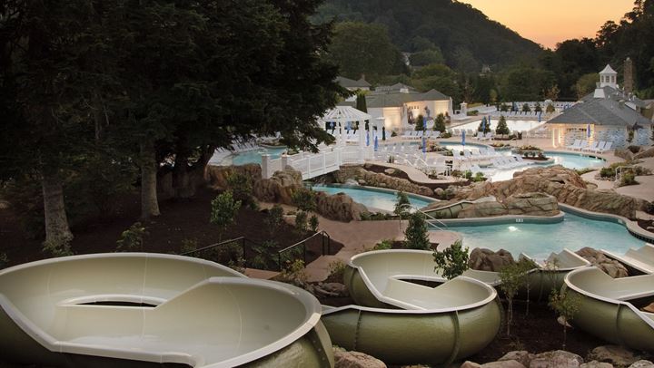 Pool slides at Homestead Resort 