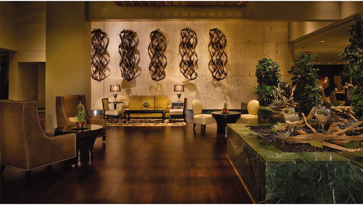 Lobby at Houston hotel 