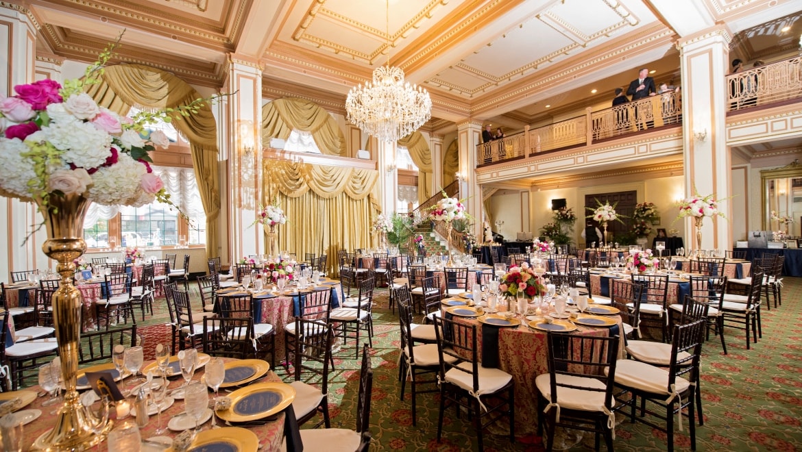 Wedding reception set up 