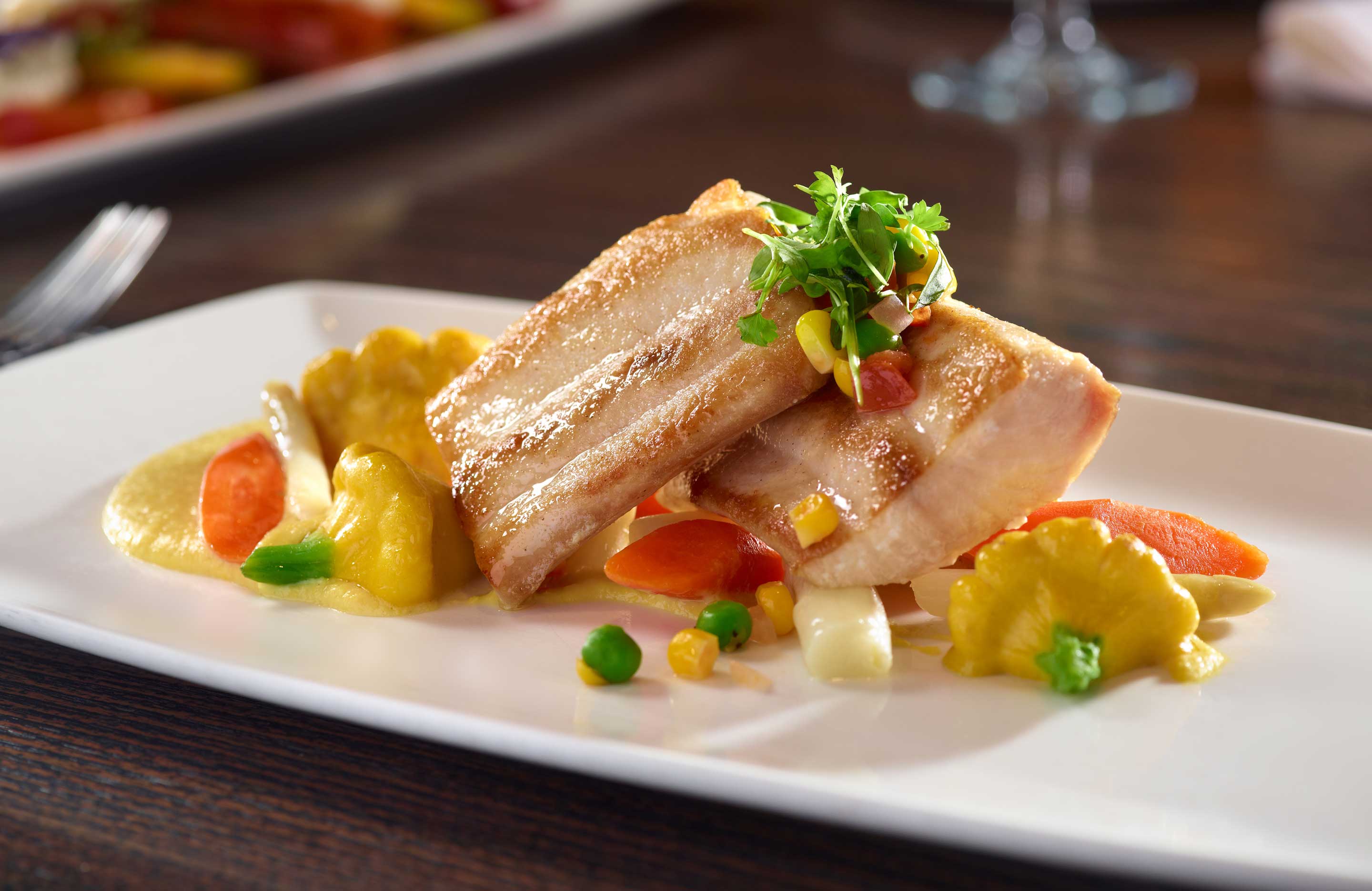 Delicious Mahi Mahi fish at Omni Los Angeles.