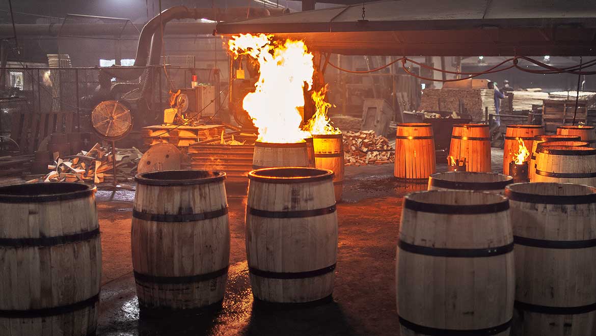 Whiskey barrels