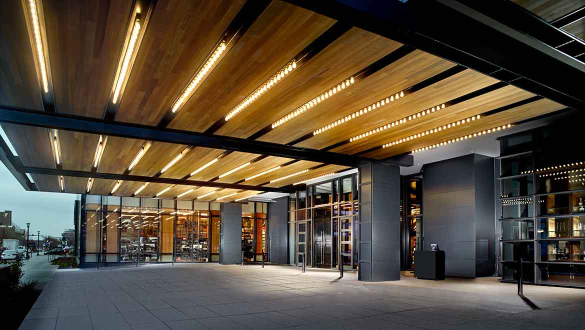 Hotel entrance.