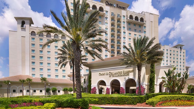 Front exterior of the Championsgate Resort in Orlando