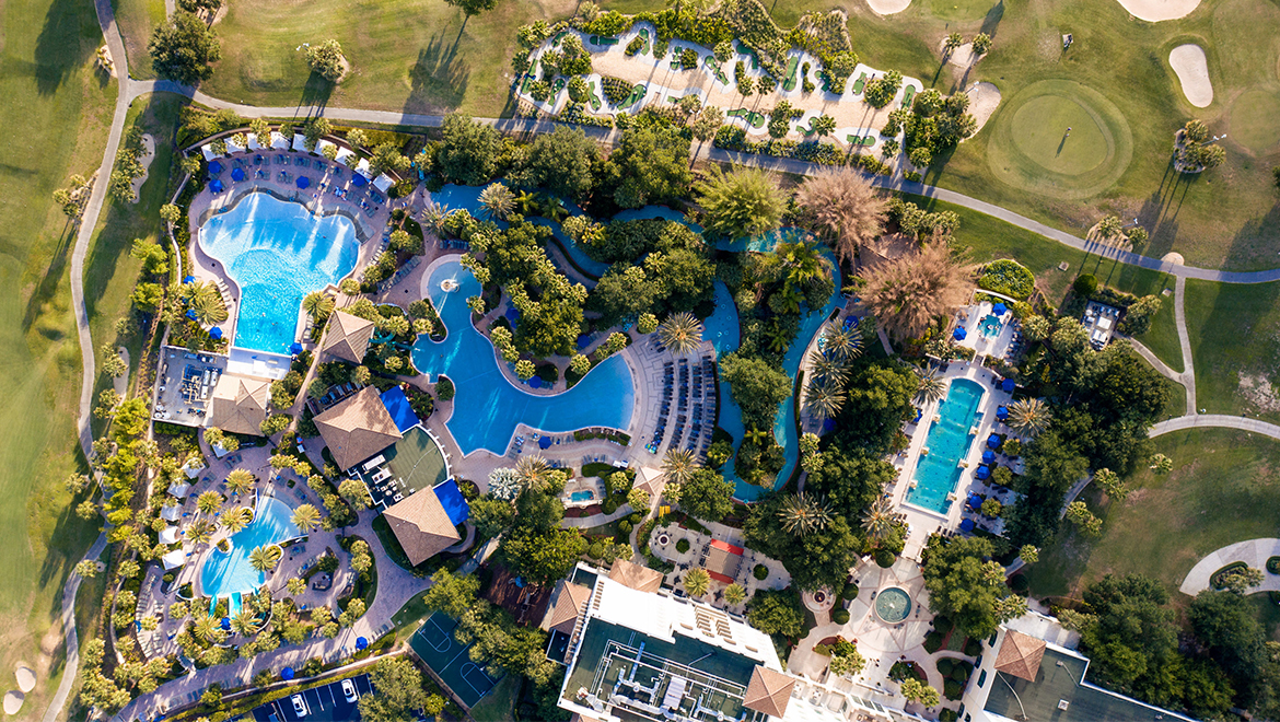 Omni Orlando Resort at ChampionsGate Pools Aerial