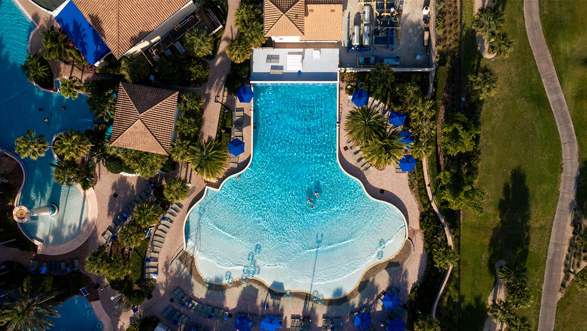 Omni Orlando Resort at ChampionsGate Wave Pool Aerial