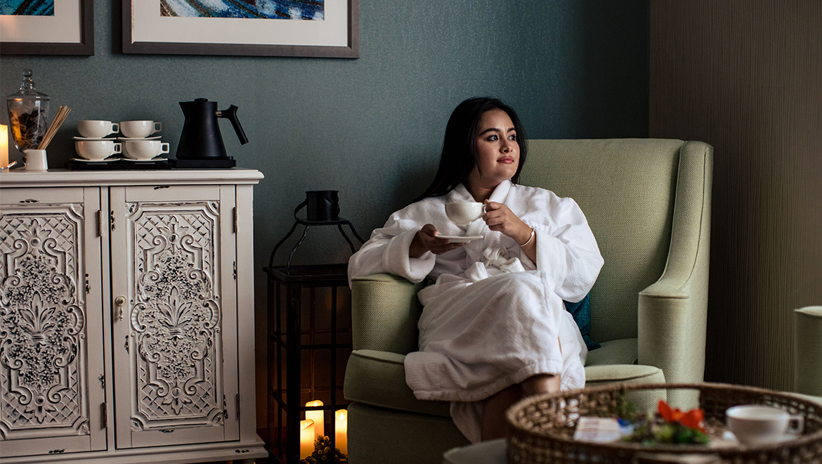 Mokara Spa Woman Lounging