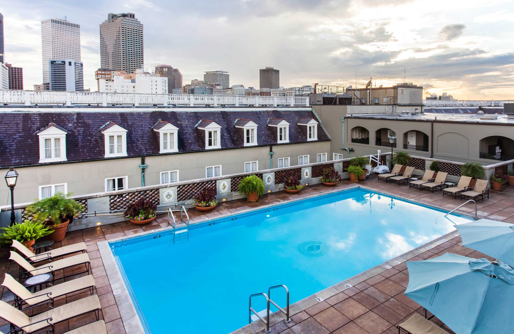 Outdoor pool at Omni Royal Orleans