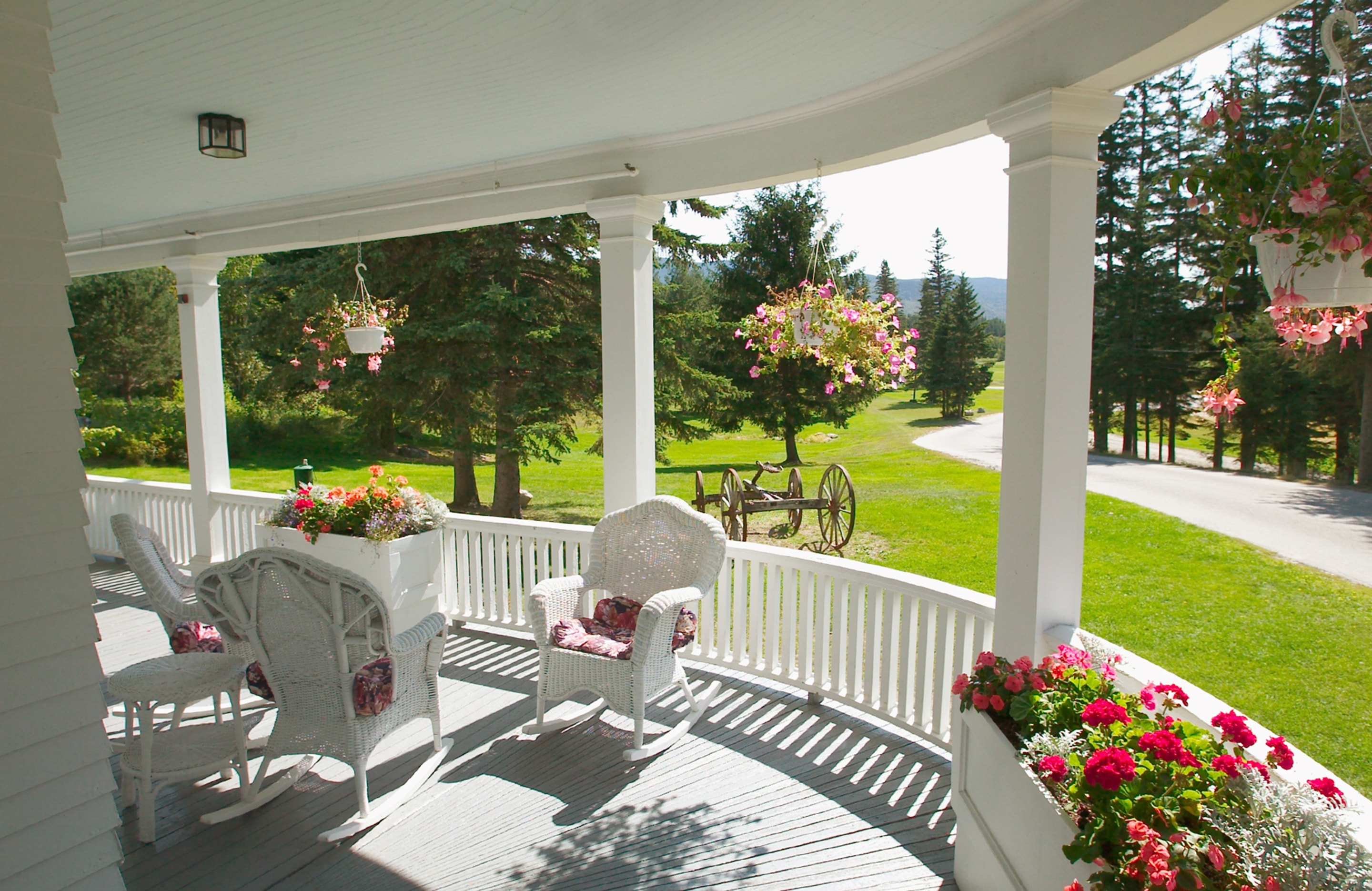 Hotel porch in summertime.