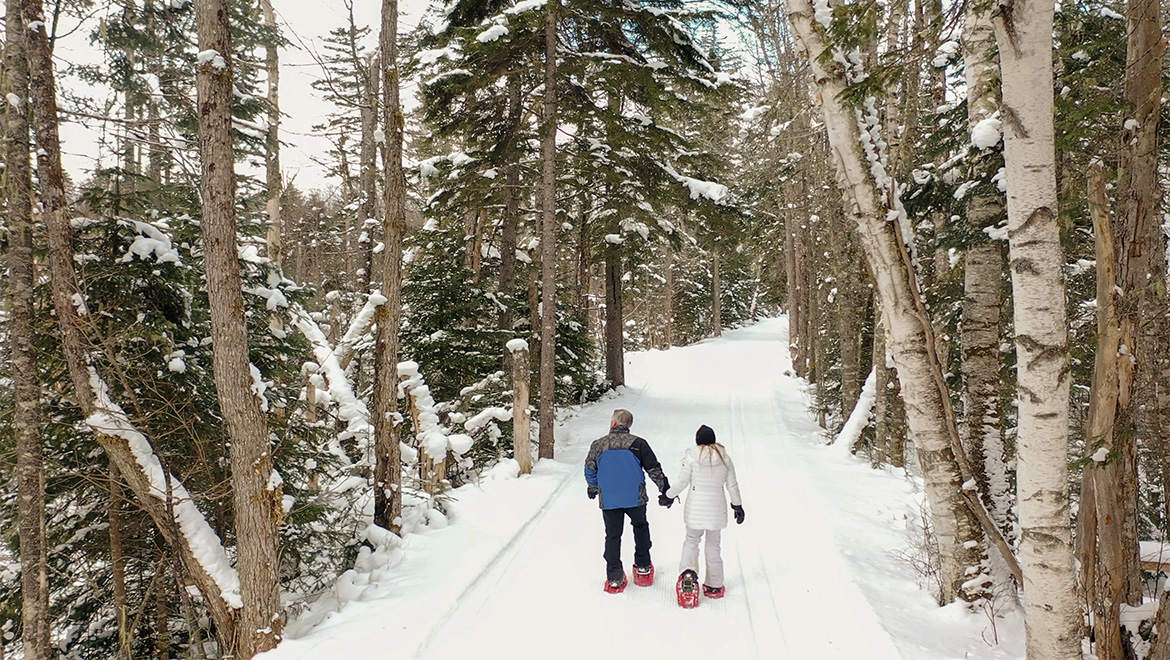 snowshoeing