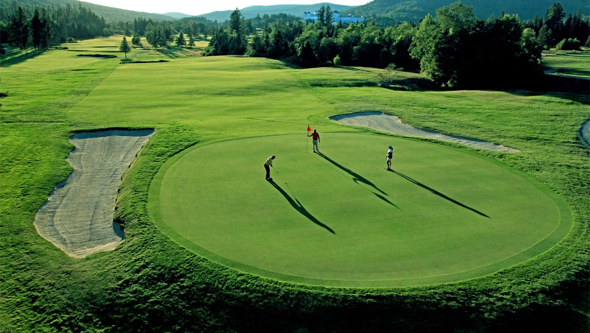 Aerial view of golf course at Mount Washington 