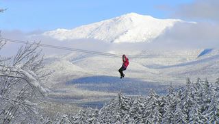 Zip lining at Mount Washington 