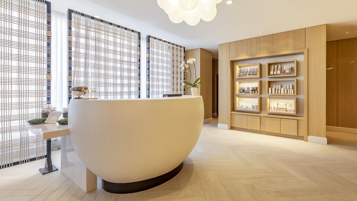 Spa reception desk.