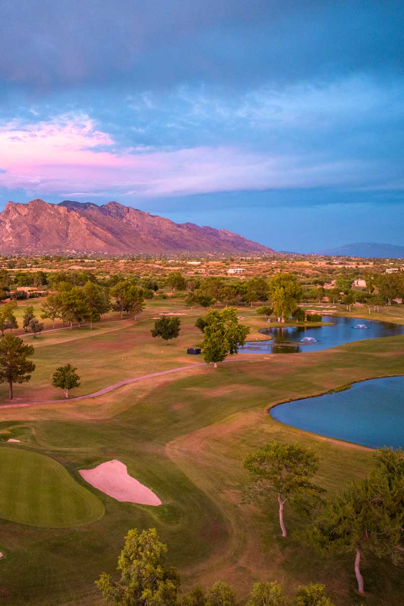 Arial view of Omni Tucson National golf course