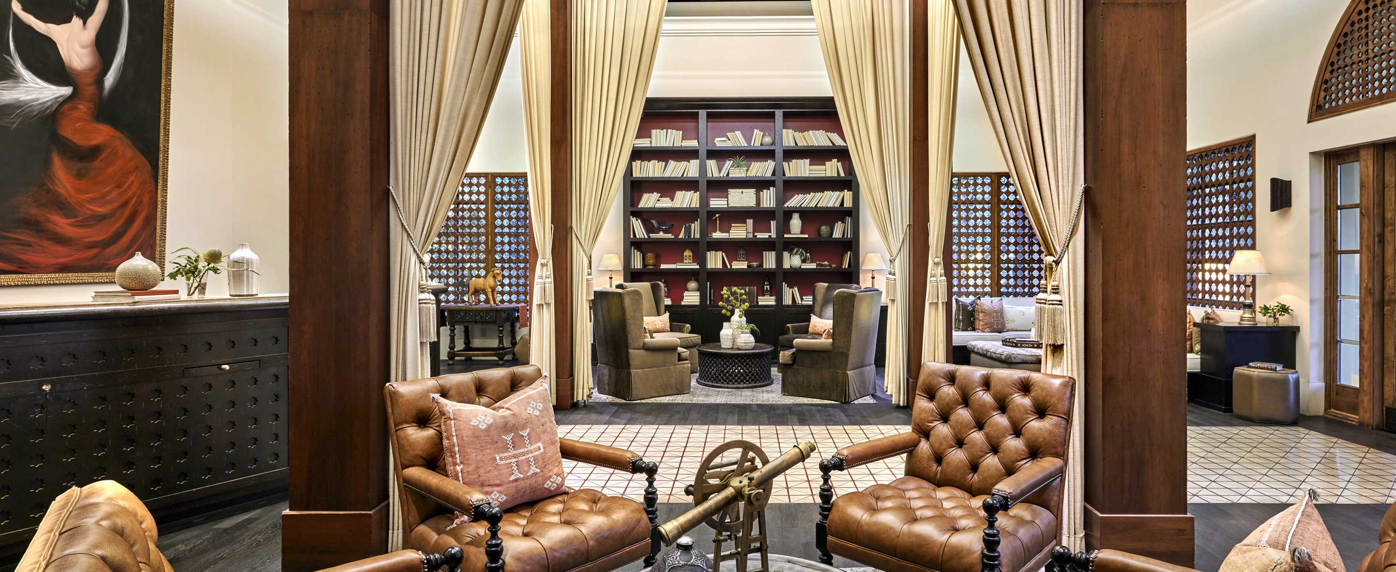 Lobby seating area.